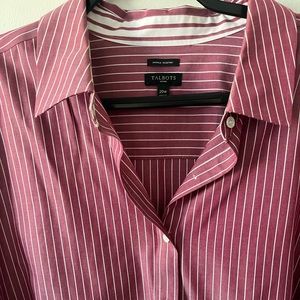 Talbots dark pink striped shirt - size 20w